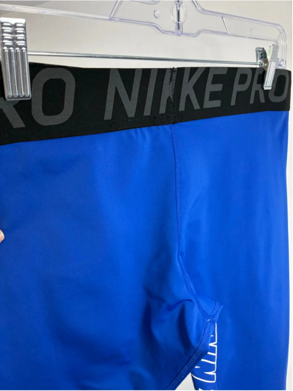 Nike Pro Leggings Mesh Detail in Blue and Black Size XL